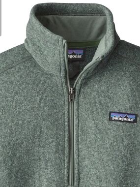 Patagonia Women XL Heathered Sage Green Half-Zip Fleece Pullover